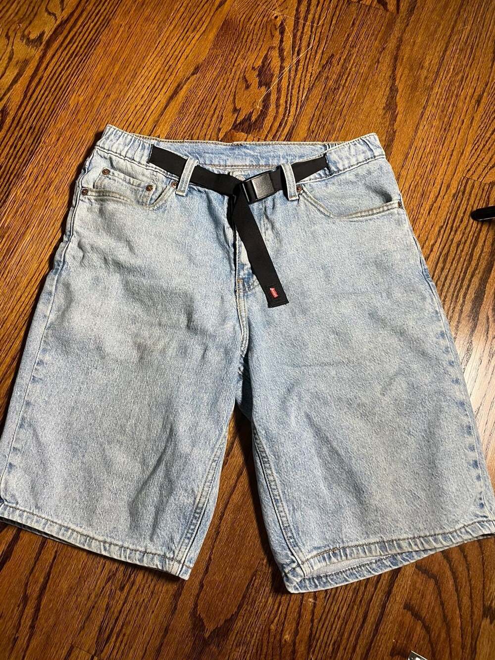 Levi's Denim Shorts Light Wash With Belt